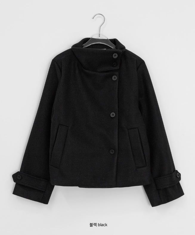 Hanpori Quilted High-Neck Short Coat
