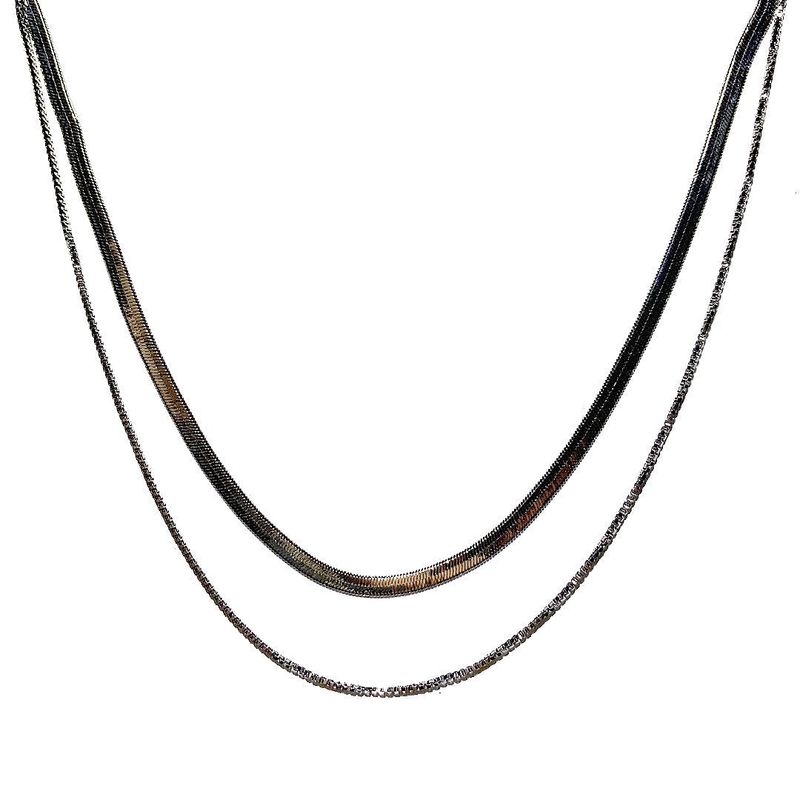 [GOT7 Youngjae] Silver snake layered chain