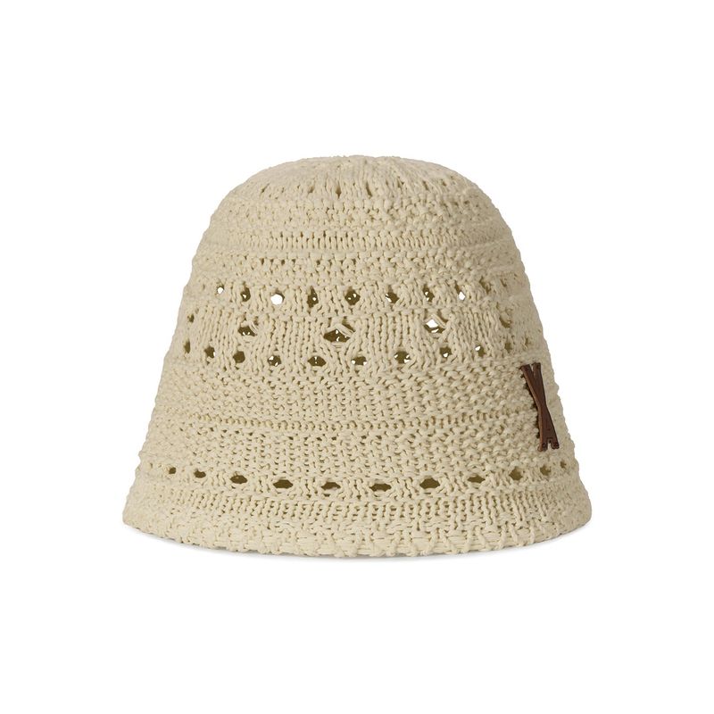 VA Patch Soft Knit Bucket Hat / Beige
