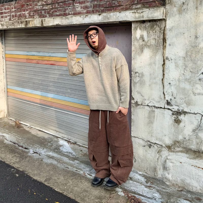 HundoP(ハンドピー)の「Wide Peach-Finish Double-Knee Balloon Pants(Pants)」