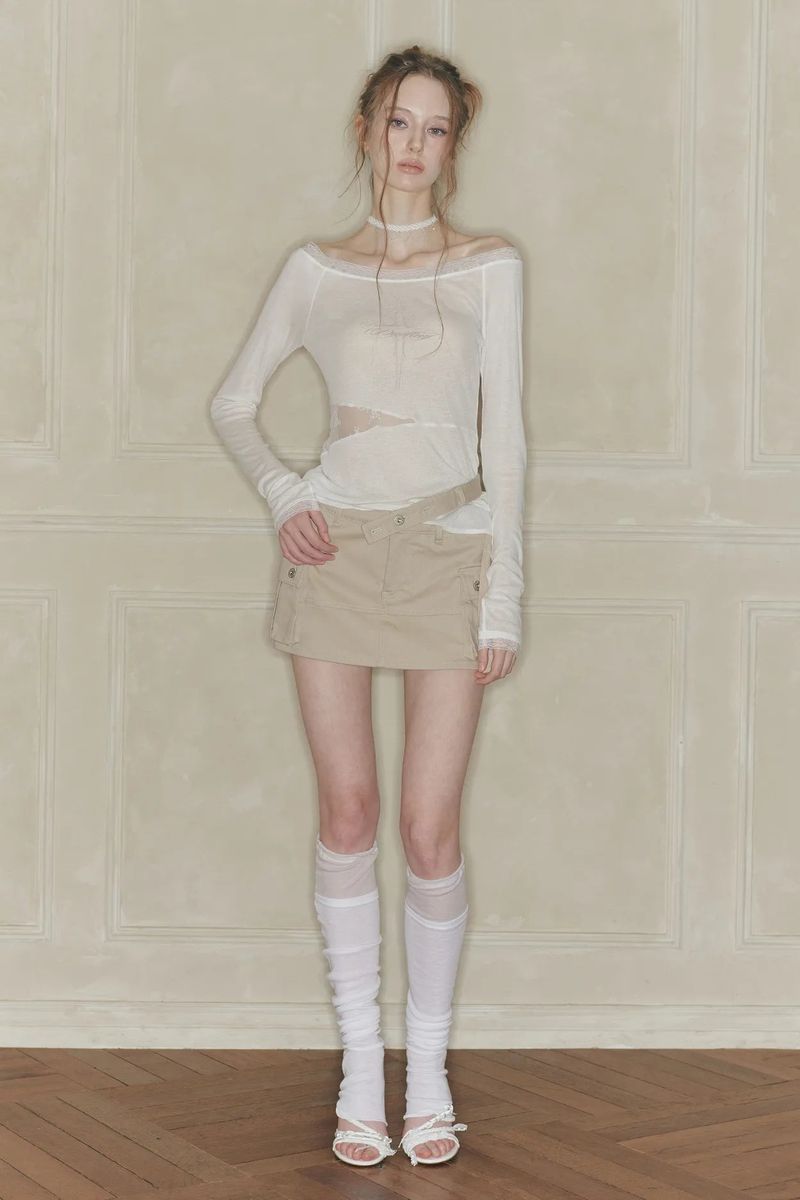 NIX MINI SKIRT beige