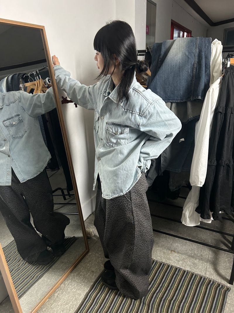 (2colors) vt washing west denim sh jacket