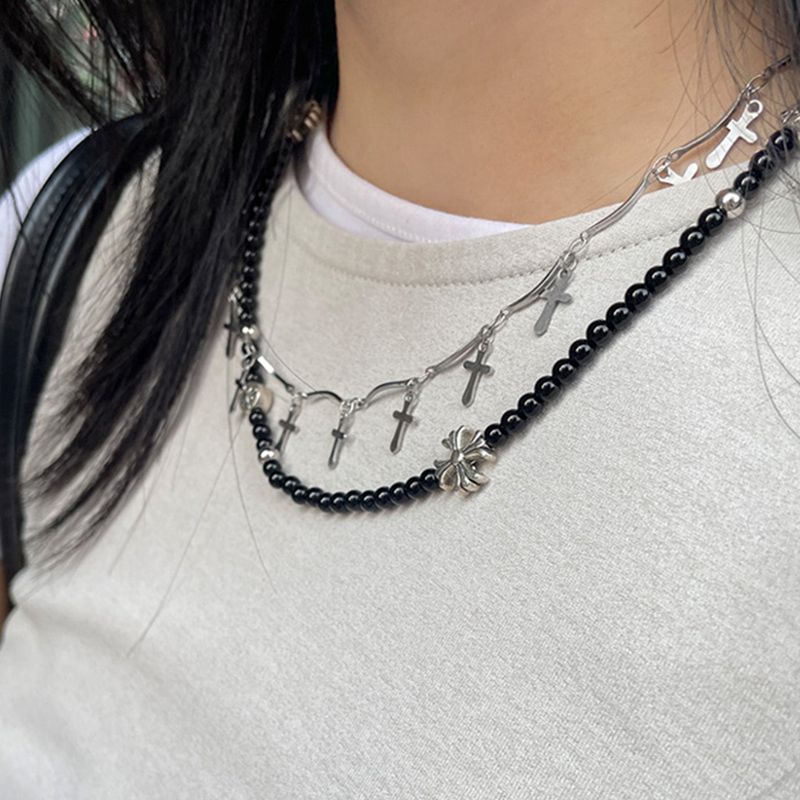 cross cluster necklace