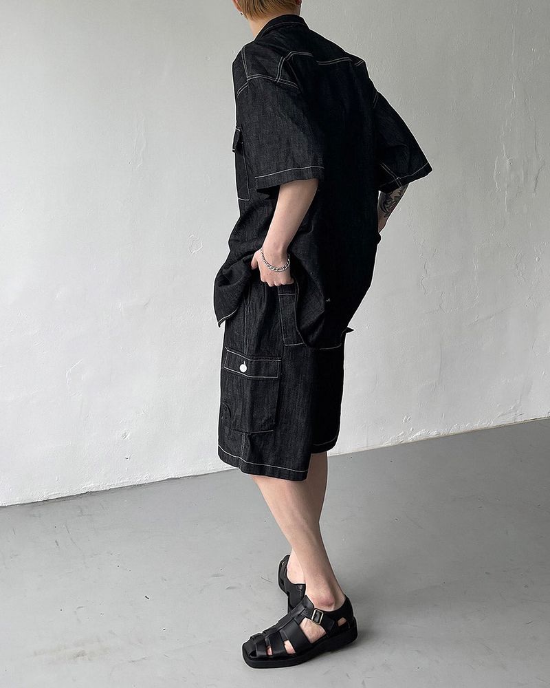SI denim cargo shorts