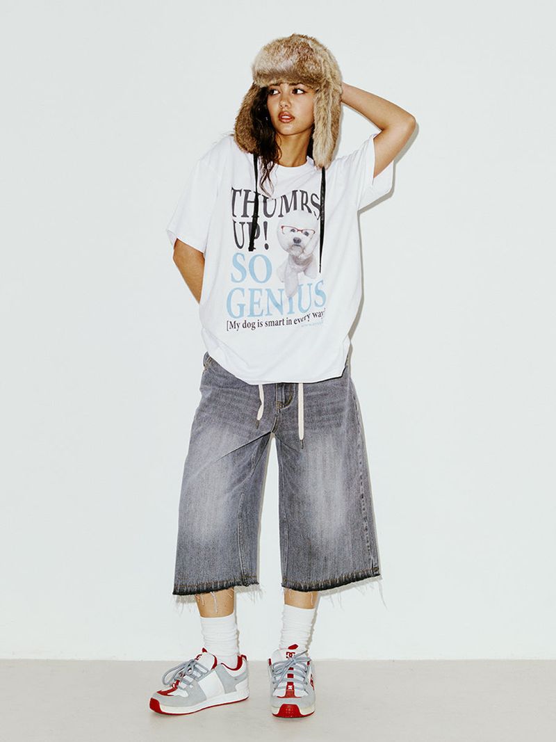 GENIUS PUPPY TEE WHITE