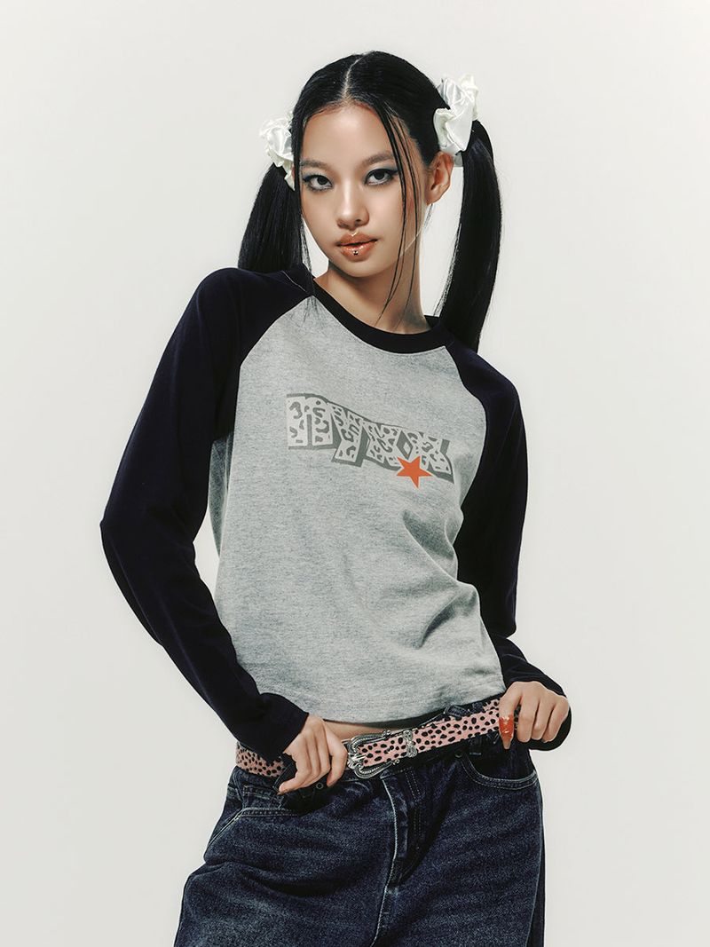 NYXX（エヌワイエックスエックス）の「STAR RAGLAN L/S NAVY（Tops）」
