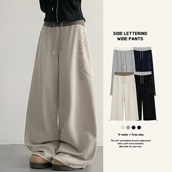 hijjoo（ハイチュー）の「レタリング ディテール！ ヨーコ バンディング ワイド パンツ (4 colors)（パンツ）」