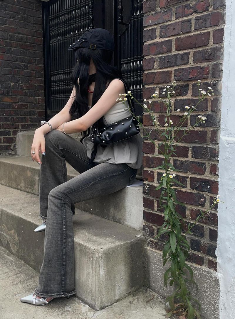 Vintage Denim Bootcut Pants