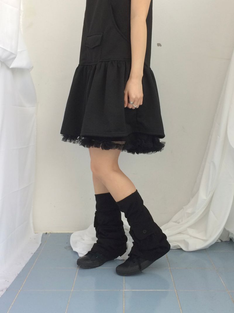 Pocket Flare Hooded Dress