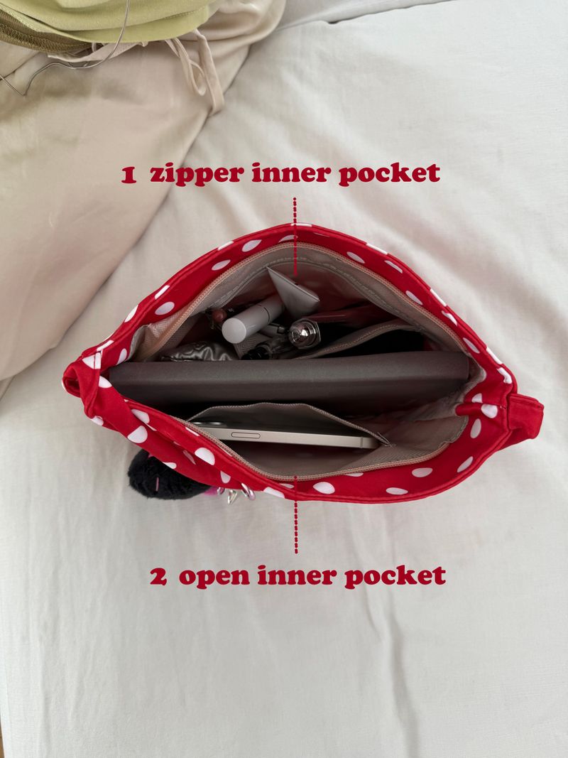 Square dot bag (red)