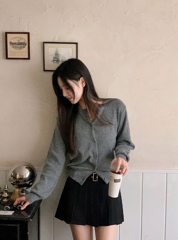PN Basic Round Knit Cardigan (10color)
