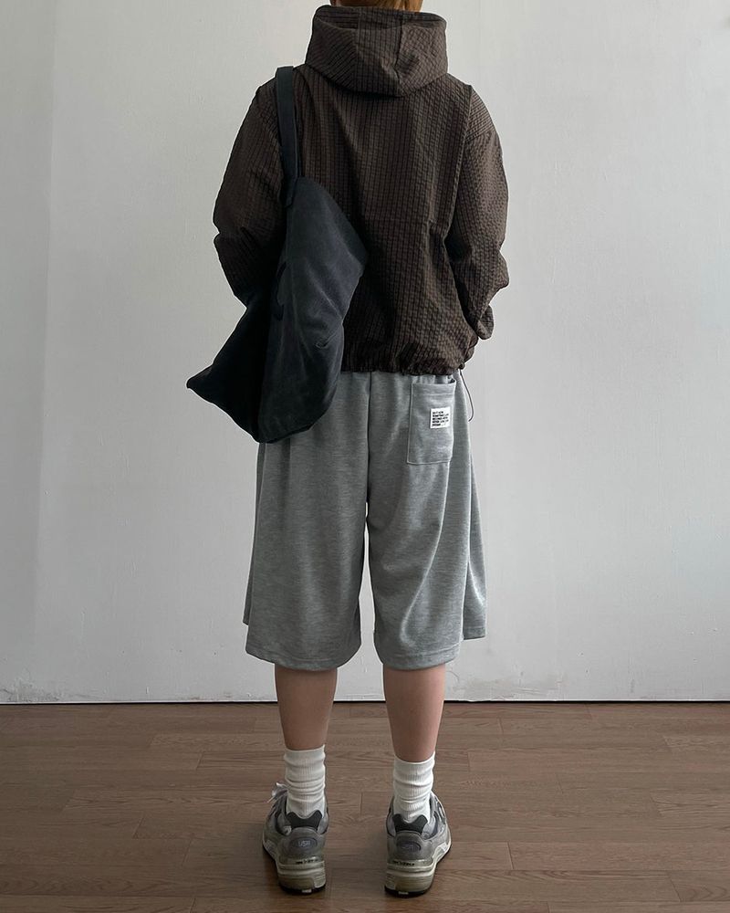 Burnt Check Hood Windbreaker