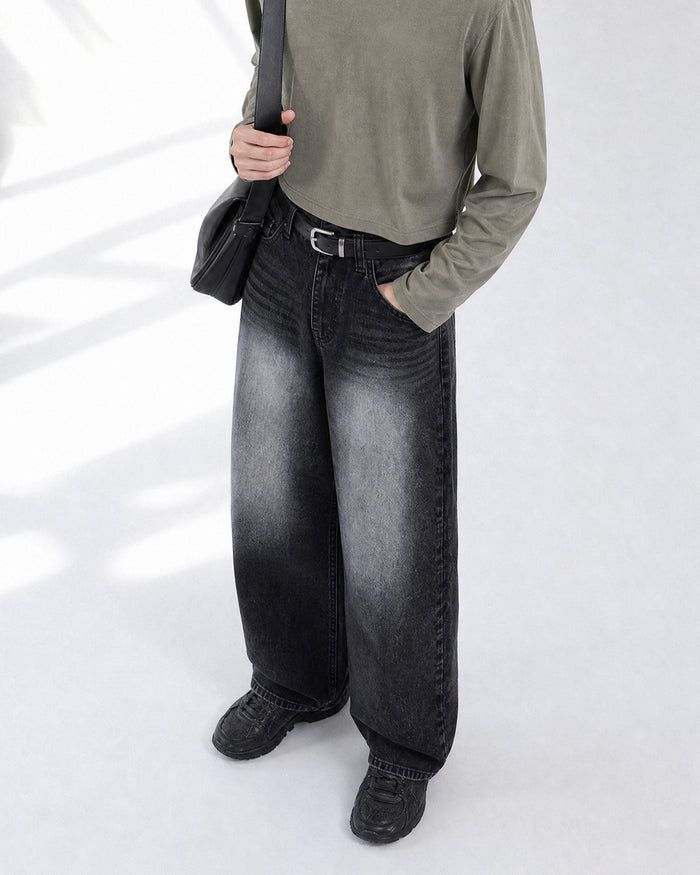(UNISEX) Thunder Tin Wide Jeans