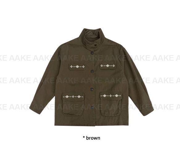 LEATHER MIX FIELD JACKET