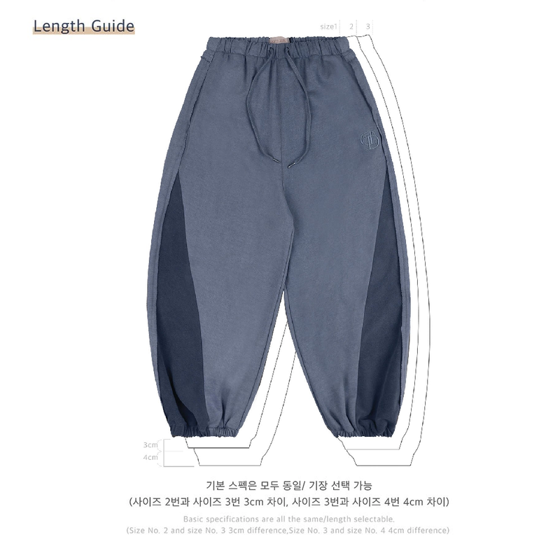 PIGMENT CUTTED BALLOON SWEATPANTS_BLUE NAVY