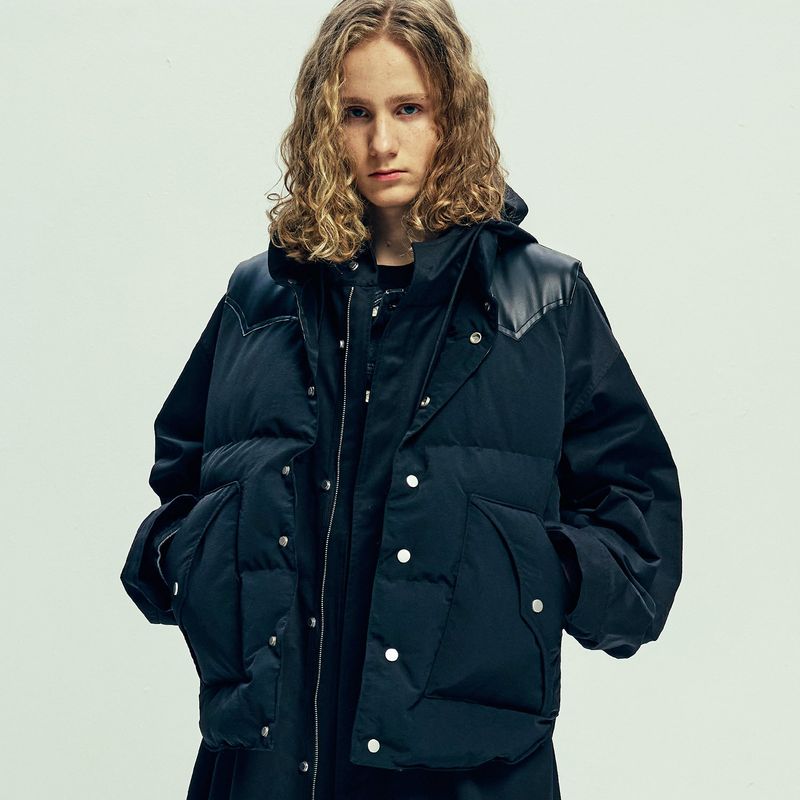 70s wyo padded ski vest black