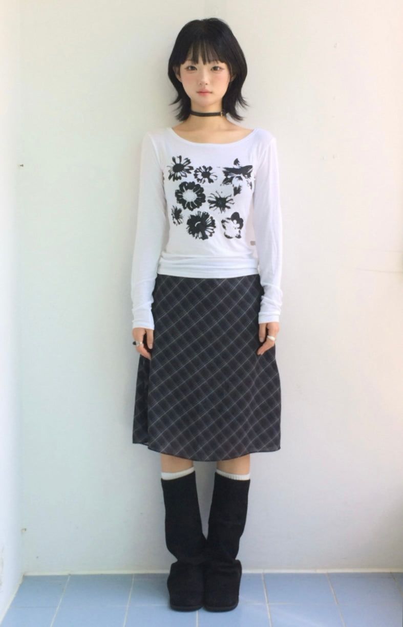 More cross checkered skirt