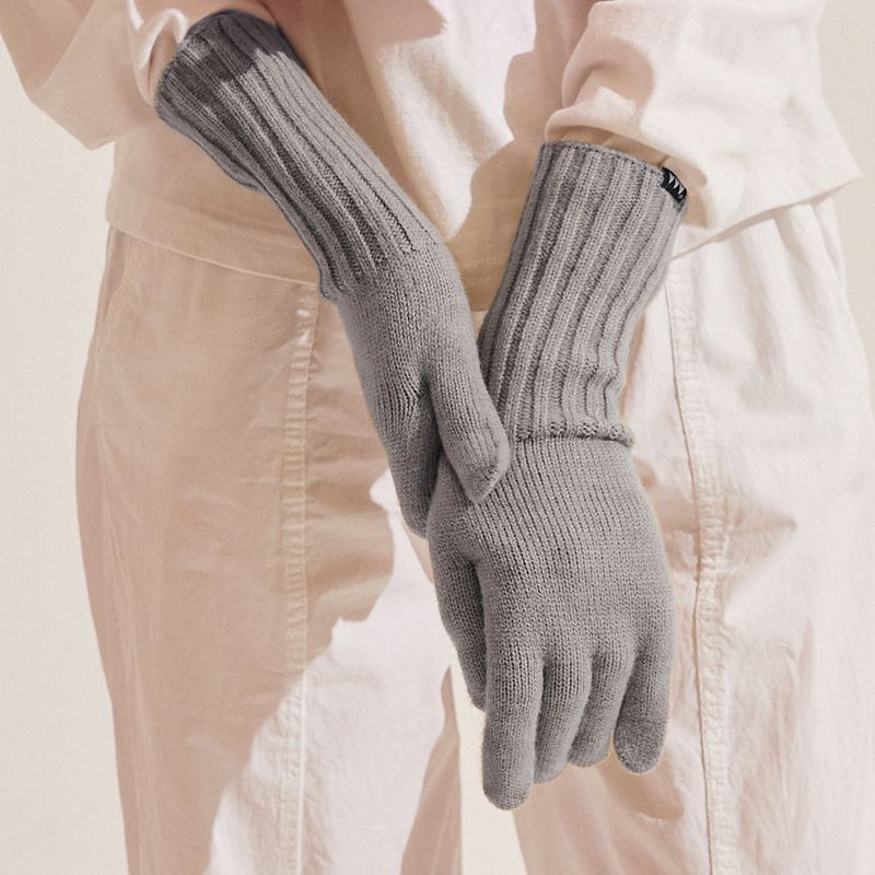 Fingerhole Touch Long Gloves