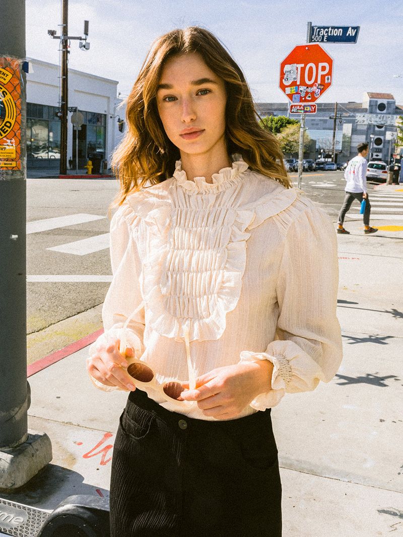 VITALSIGN（バイタルサイン）の「Frill Smocks blouse（Tops）」