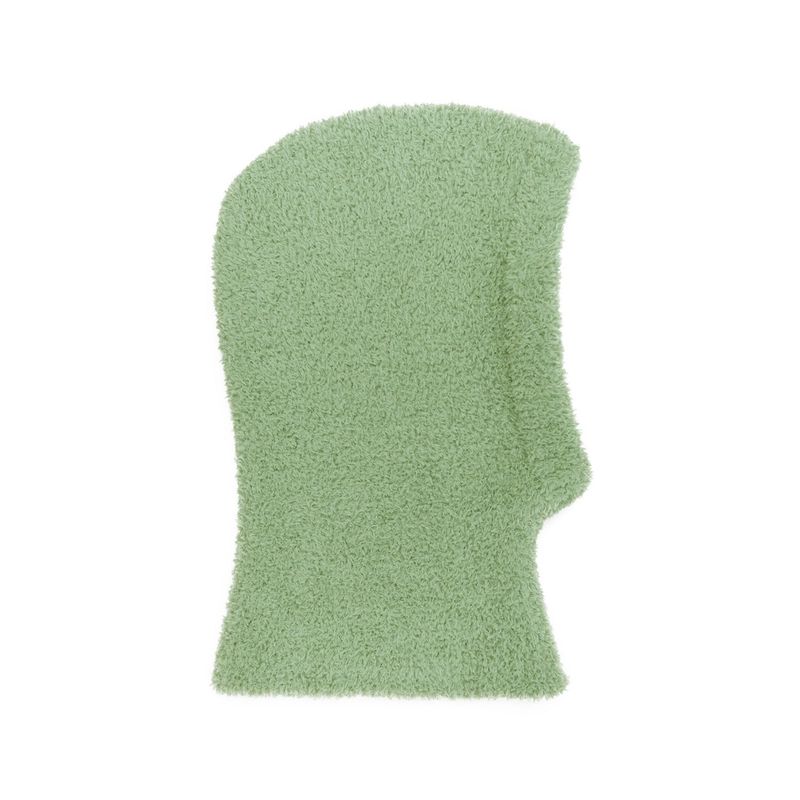 Monogram Label Soft Knit Balaclava Lightgreen
