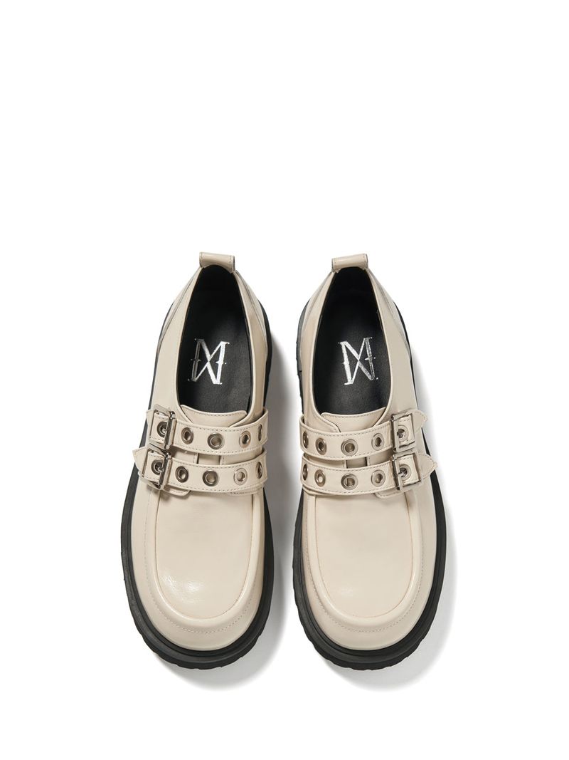 Biker Platform loafer ivory