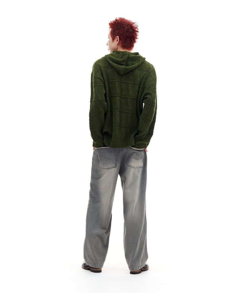 DESTROYED DENIM PANTS (GRAY)