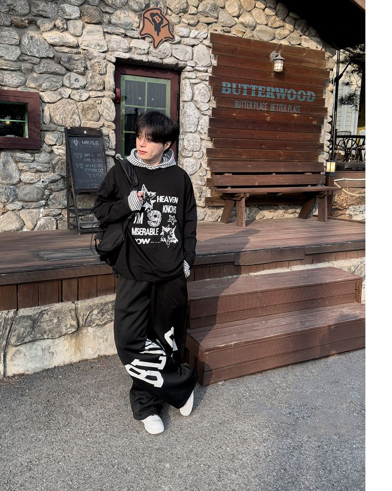 River Fingerhole Stripe Hoodie