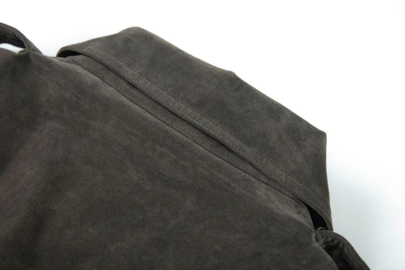 Sophie Suede Belted Trench Coat