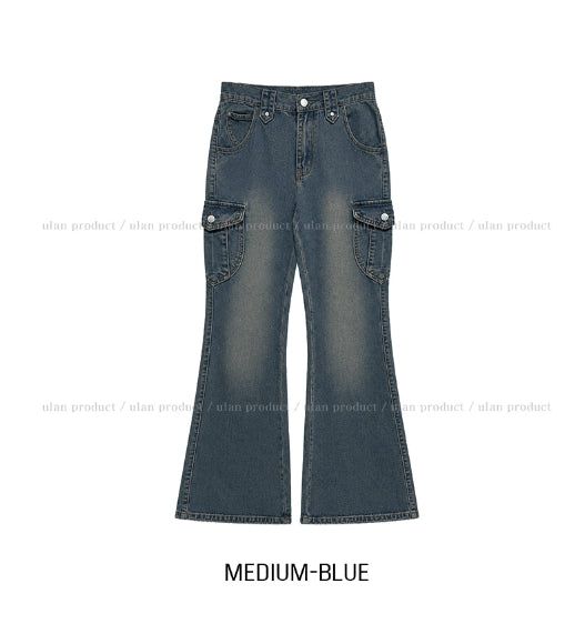 Zesty Cargo Bootcut Denim Pants