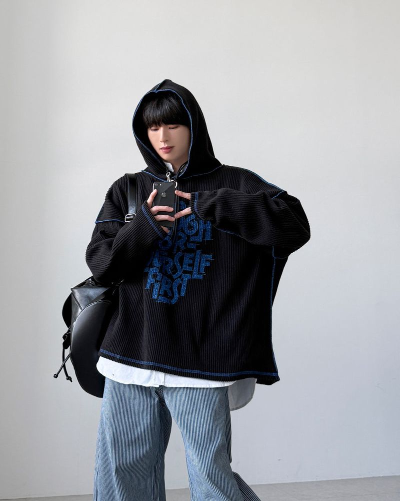 YOURNUS（ユアナス）の「Bebe Stitch Hood Knit（Tops）」