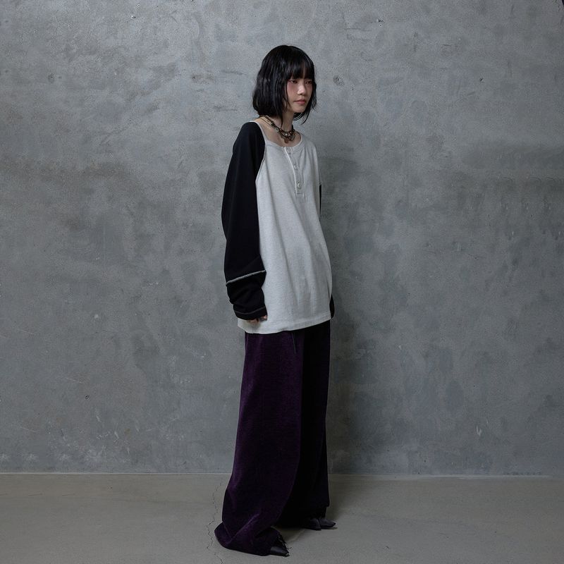 ZIP TEETH PANTS: PURPLE