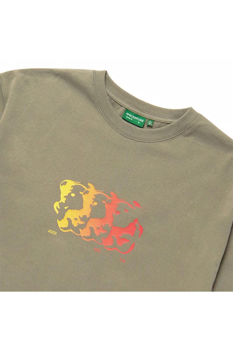 Flame Bear Tee_Wood Grey