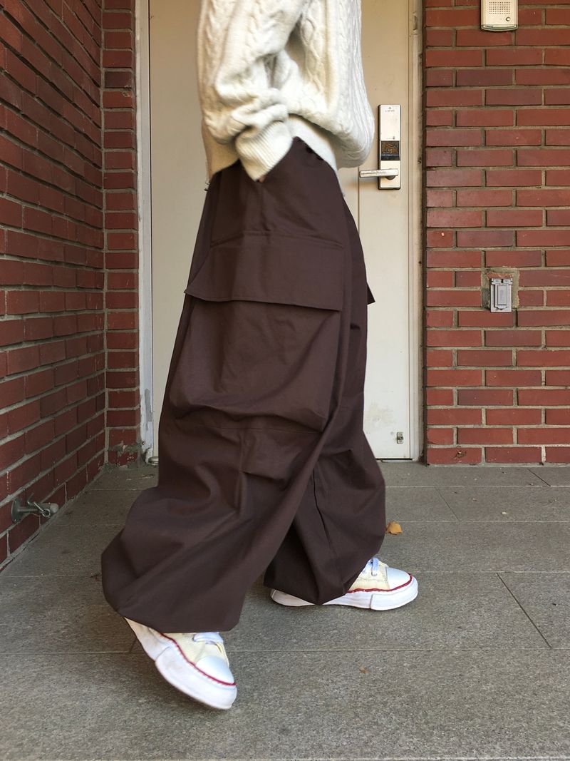 Leak Cotton Big Cargo Pants 3C