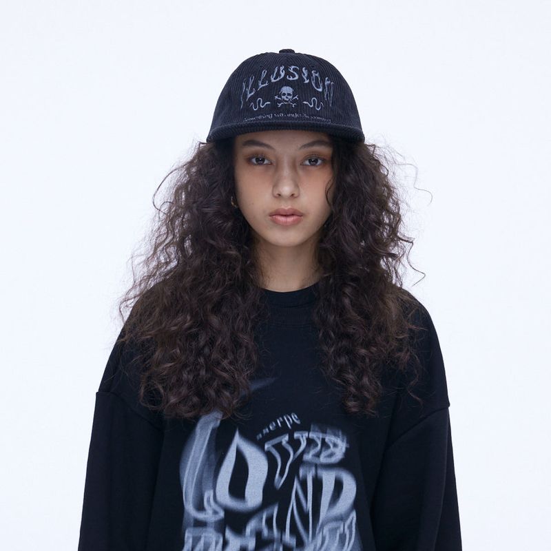 Illusion Corduroy Cap Black