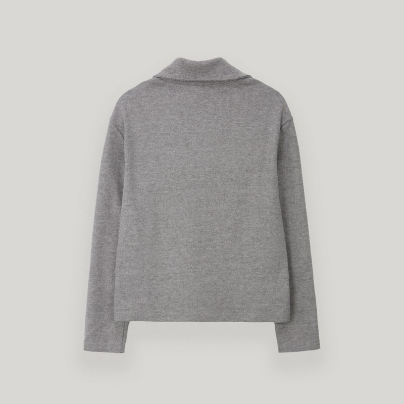 Melange Snap Knit Polar Tee