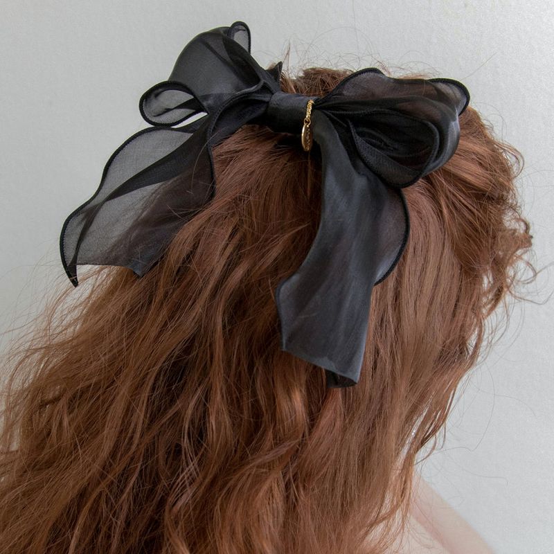 MerryMotive（メリーモチーブ）の「Black organza ruffle ribbon hairpin（Hair Accessories）」
