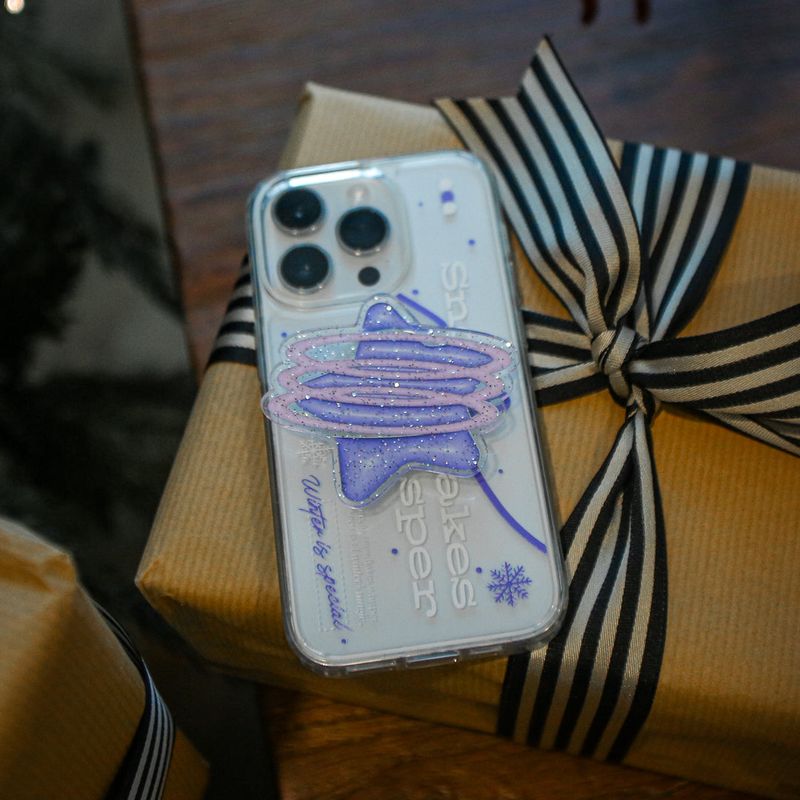 【MADE】(2type) Snow Violet Jelly hard Phone case