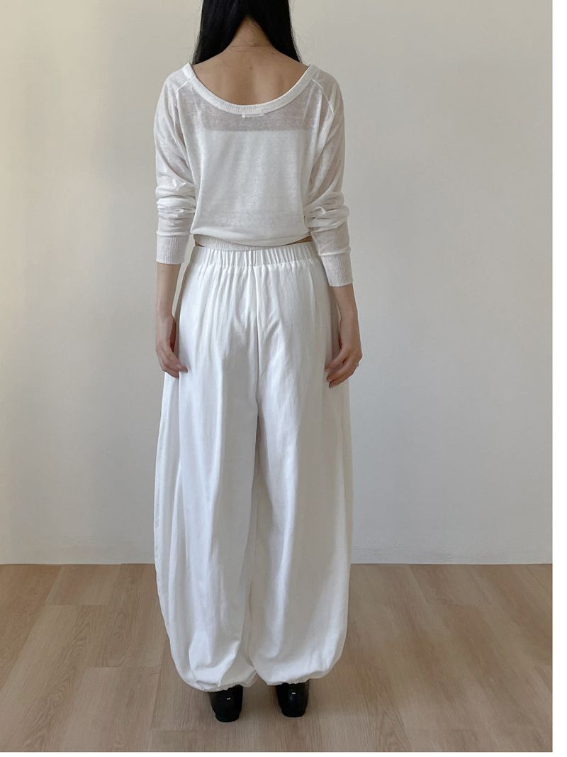 Harem Nylon Balloon Fit Wide Pants
