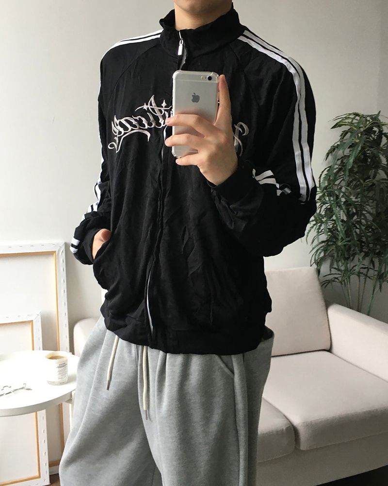 Ruffle Crop Track Zip-up