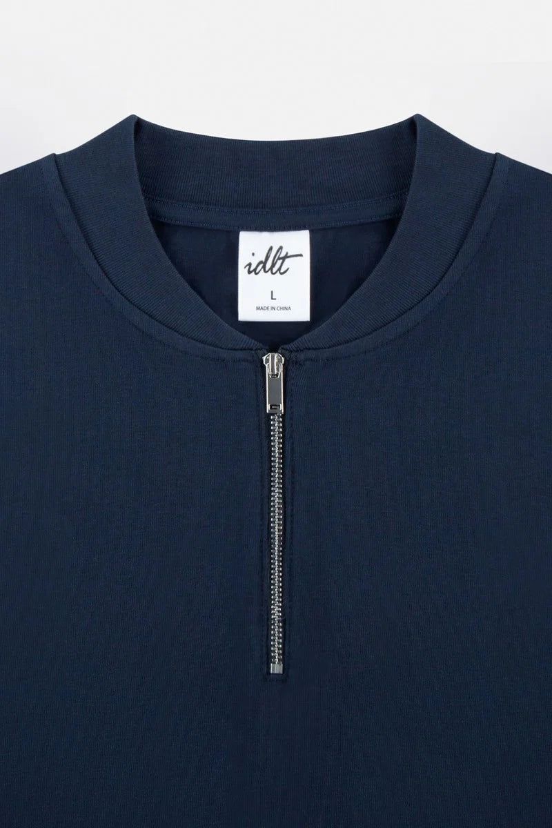 Zip Henley Cotton Tee