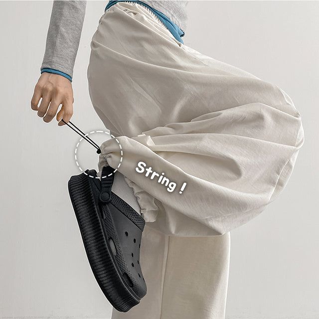 One-mile wear✨ Rivet curved cotton wide pants (4 colors)