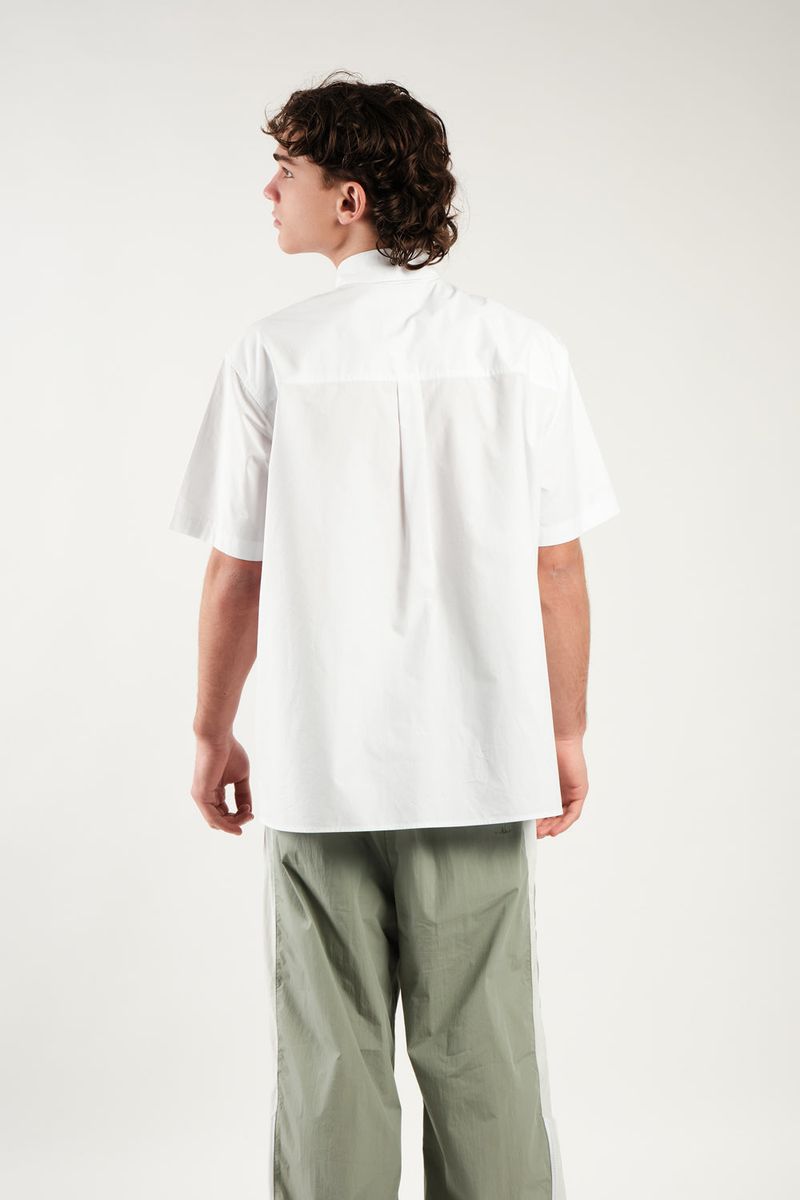 TEMPUS OVER-FIT HALF SLEEVE SHIRT [WHITE]