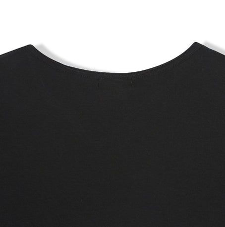 Veil Button V-neck Short Sleeve T-shirt