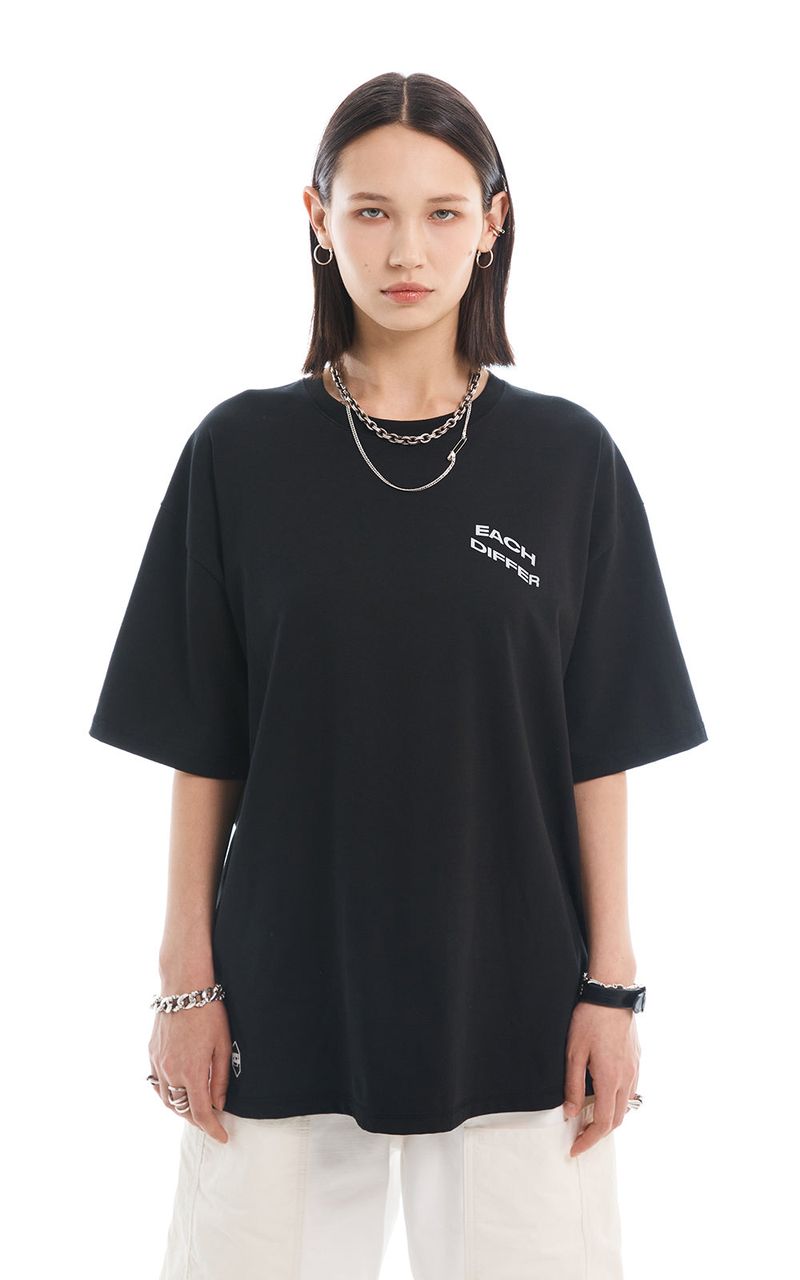 REFLECTIVE OVER SIZE T-SHIRT_BLACK