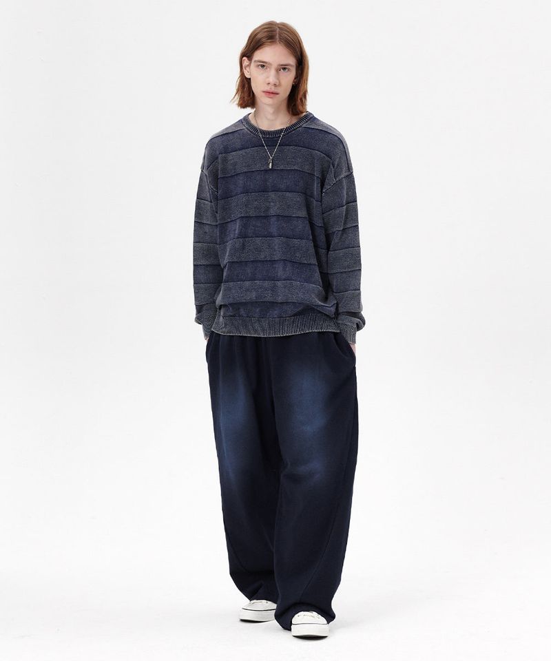 WASHED STRIPE KNIT