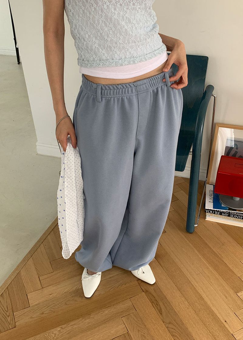 (UNISEX) BELTED SWEAT PANTS (3color)