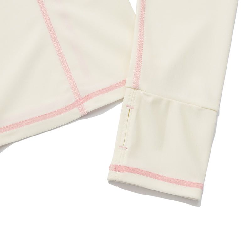 SMALL CHERRY ZIP-UP RASHGUARD [IVORY]