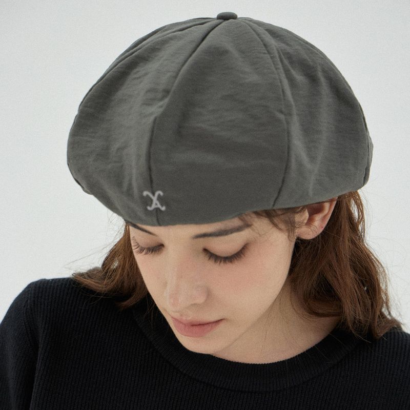 VA Curved Logo Easy Fit Newsboy Cap / Gray
