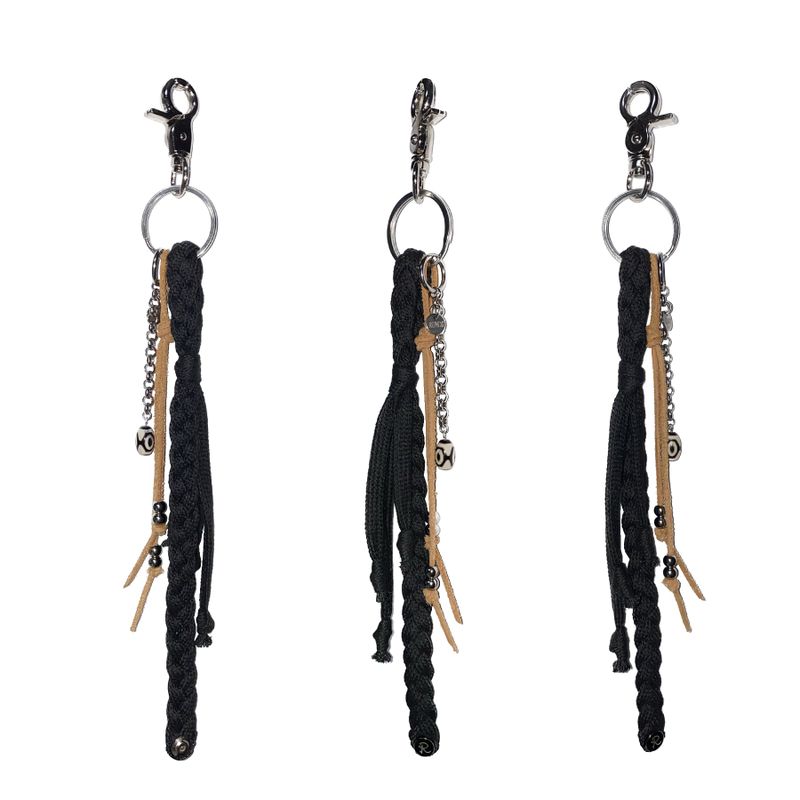 shot plait keyring (black)
