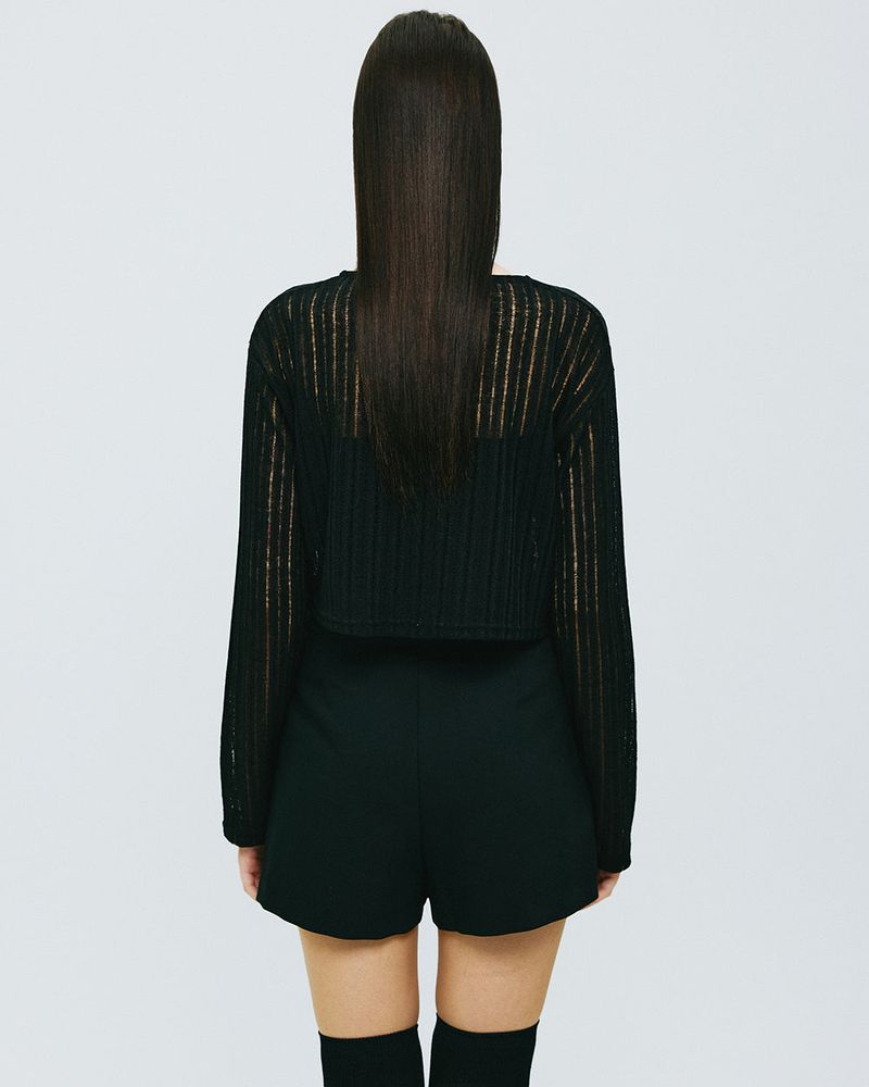 RENTAL FOREST TYPO KNIT-BLACK